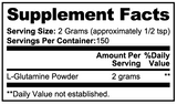L-Glutamine Powder – Muscle Support & Recovery – Unflavored (300g)